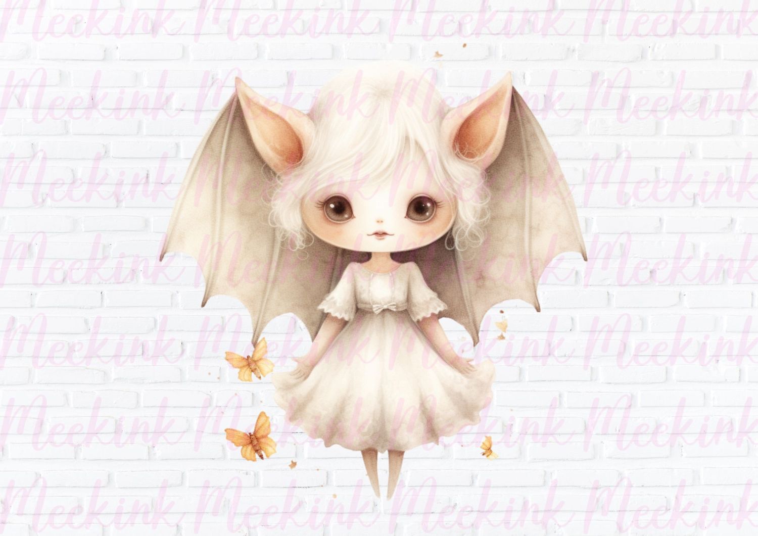 Halloween Bat Fairy 1 UVDTF or DTF Decal