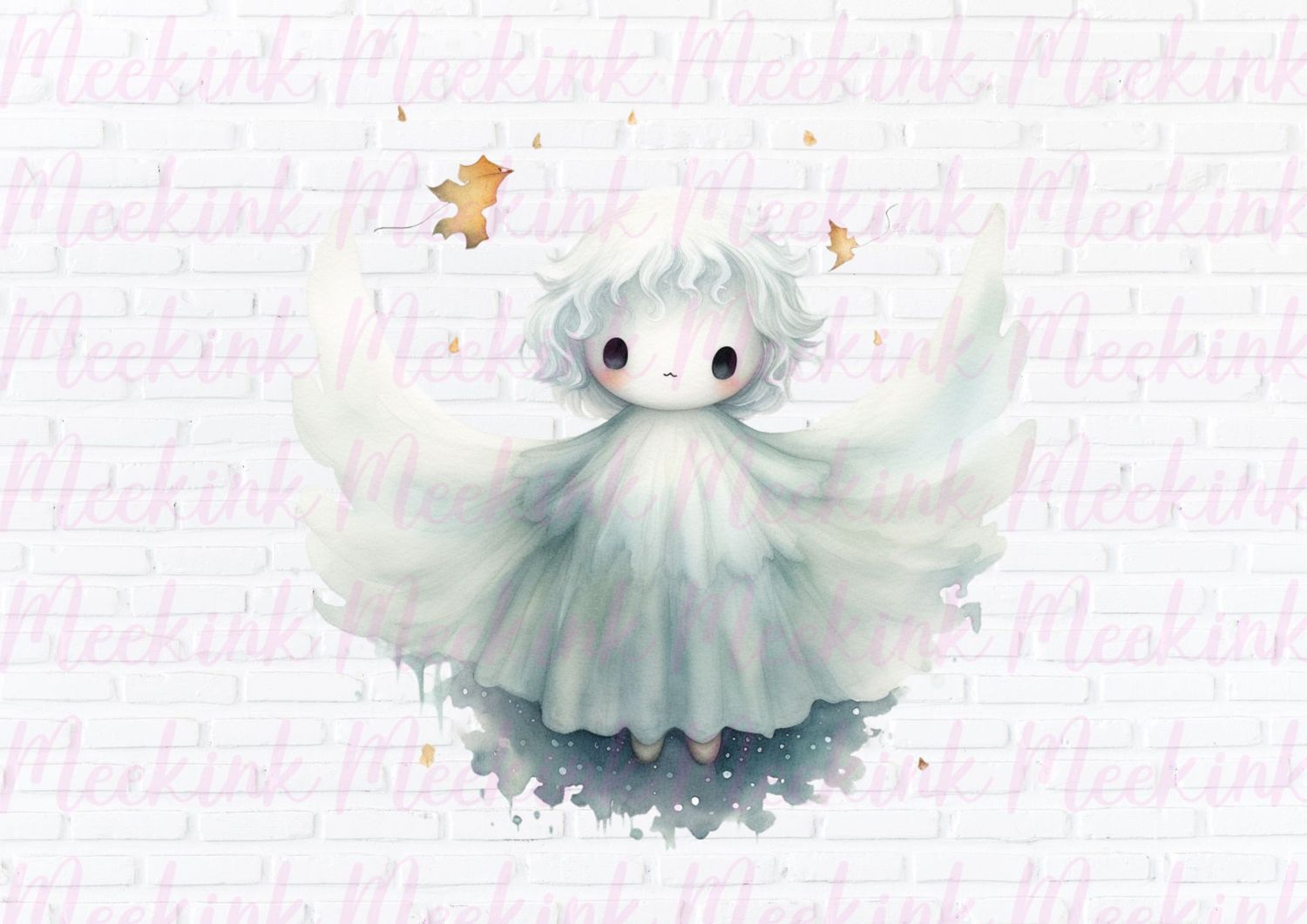 Halloween Ghost 3 UVDTF or DTF Decal