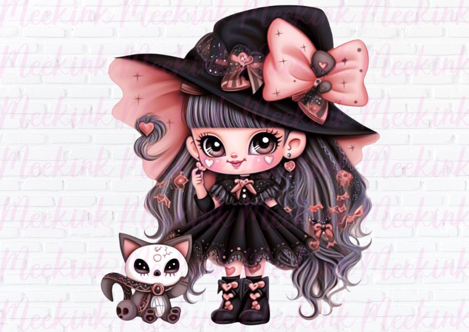 Halloween Witchy Pink UVDTF or DTF Decal
