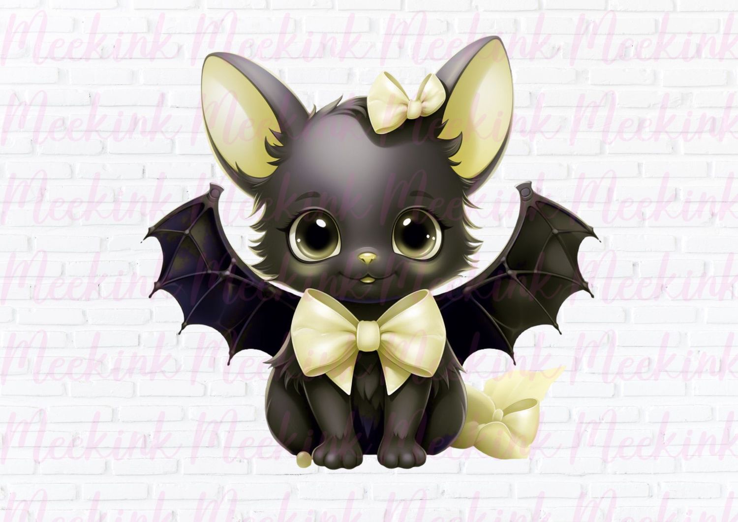 Halloween Bat Yellow UVDTF or DTF Decal