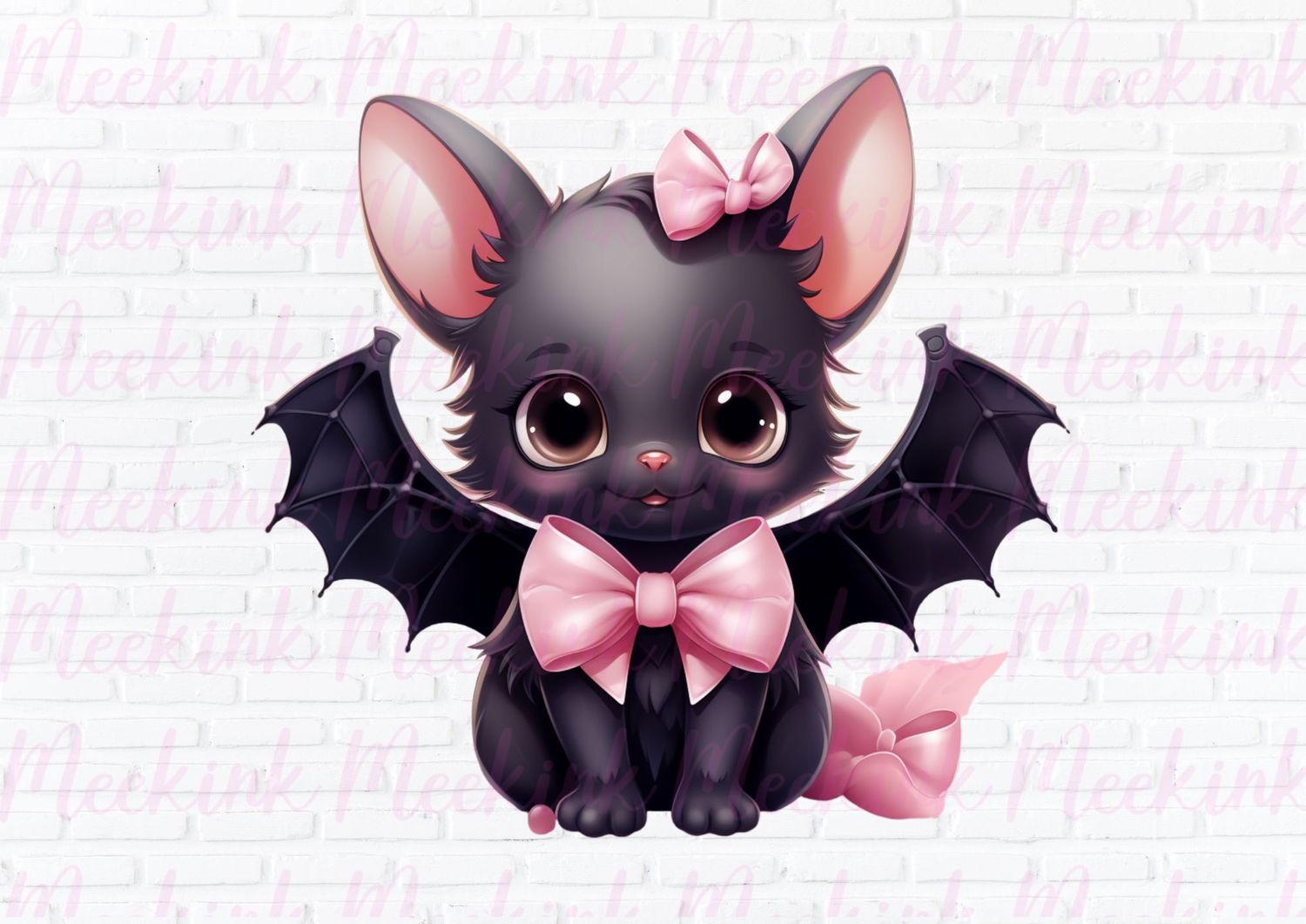 Halloween Bat Pink UVDTF or DTF Decal