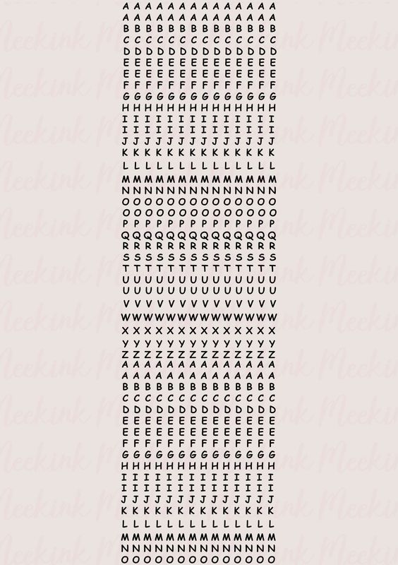 1 Meter Alphabet Capitals Font 1 UVDTF