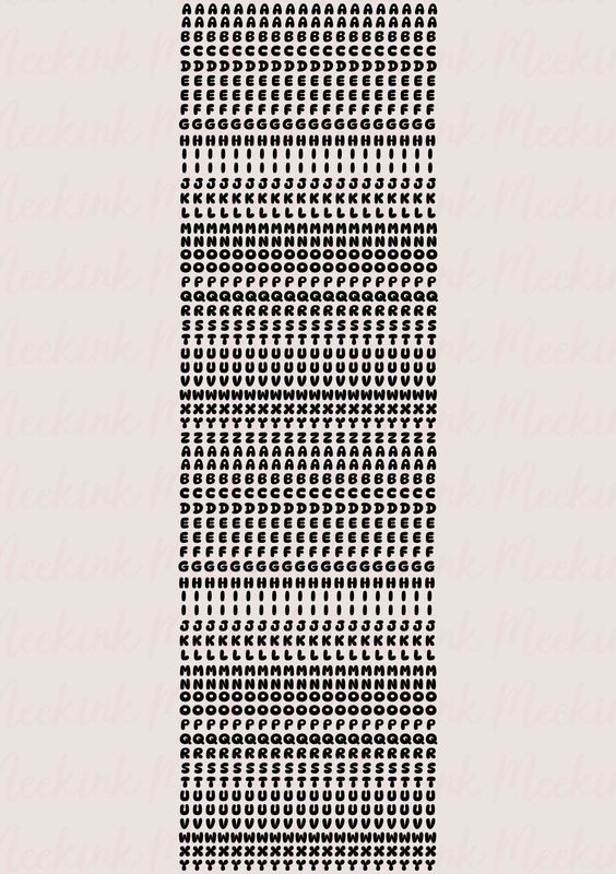 1 Meter Alphabet Capitals Font 2 UVDTF