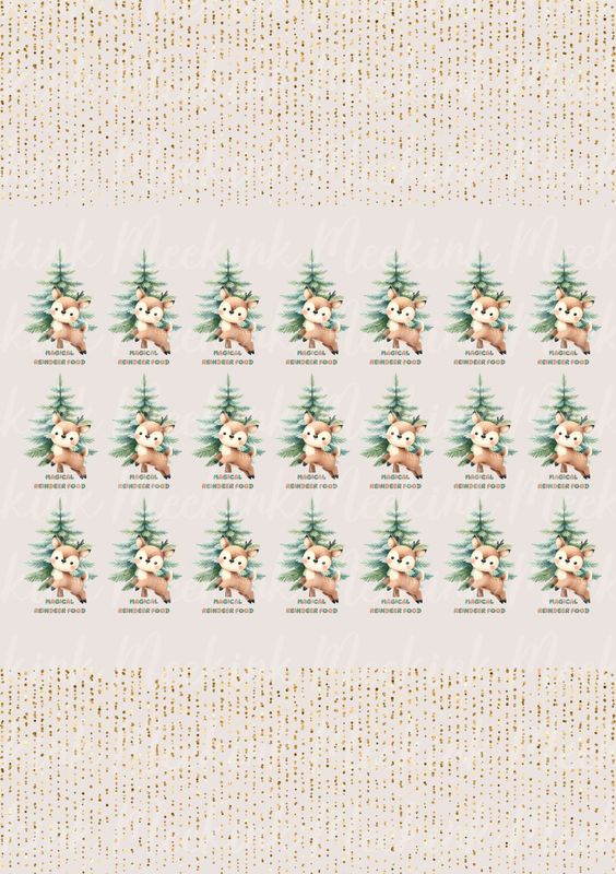 Magical Reindeer Popper Decals Sheet  A4 Sheet