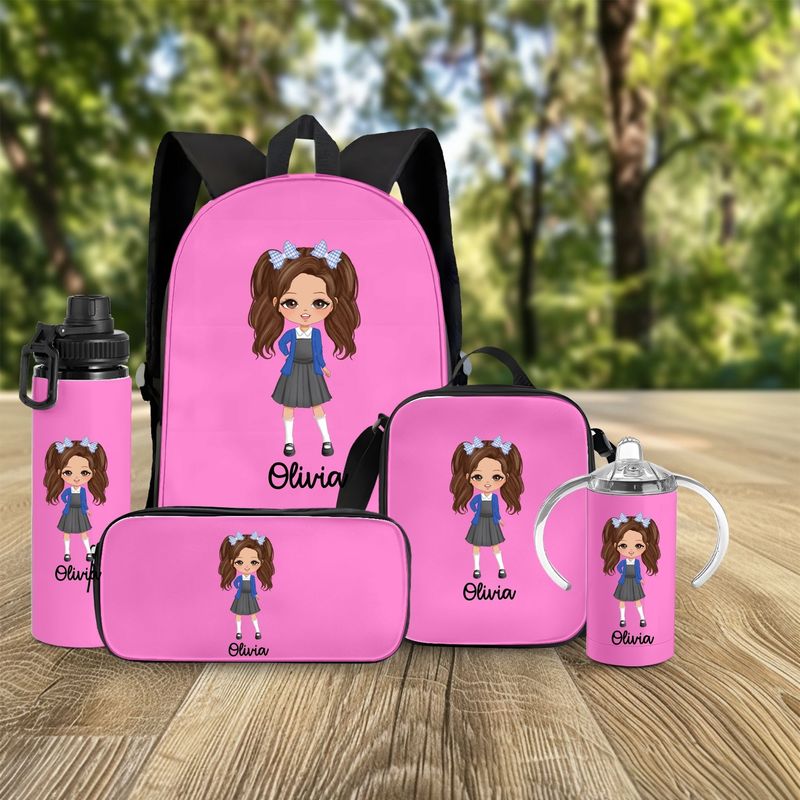 School Girl Character Doll UVDTF or DTF Decal