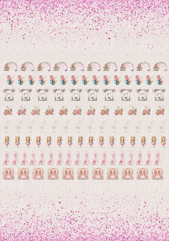 Pretty Bow Sheet 1 A4 DTF Decals