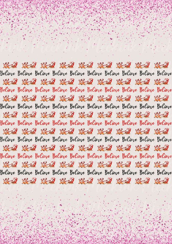 Christmas Believe A4 DTF Decals