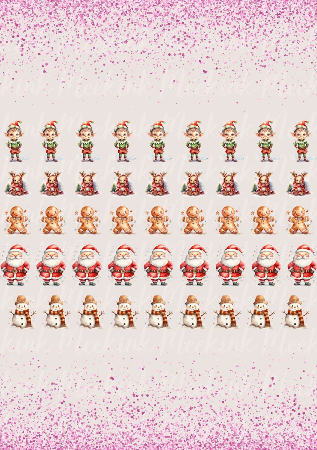 Christmas 3 A4 DTF Decals