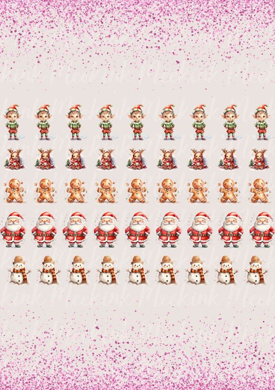 Christmas 3 A4 DTF Decals