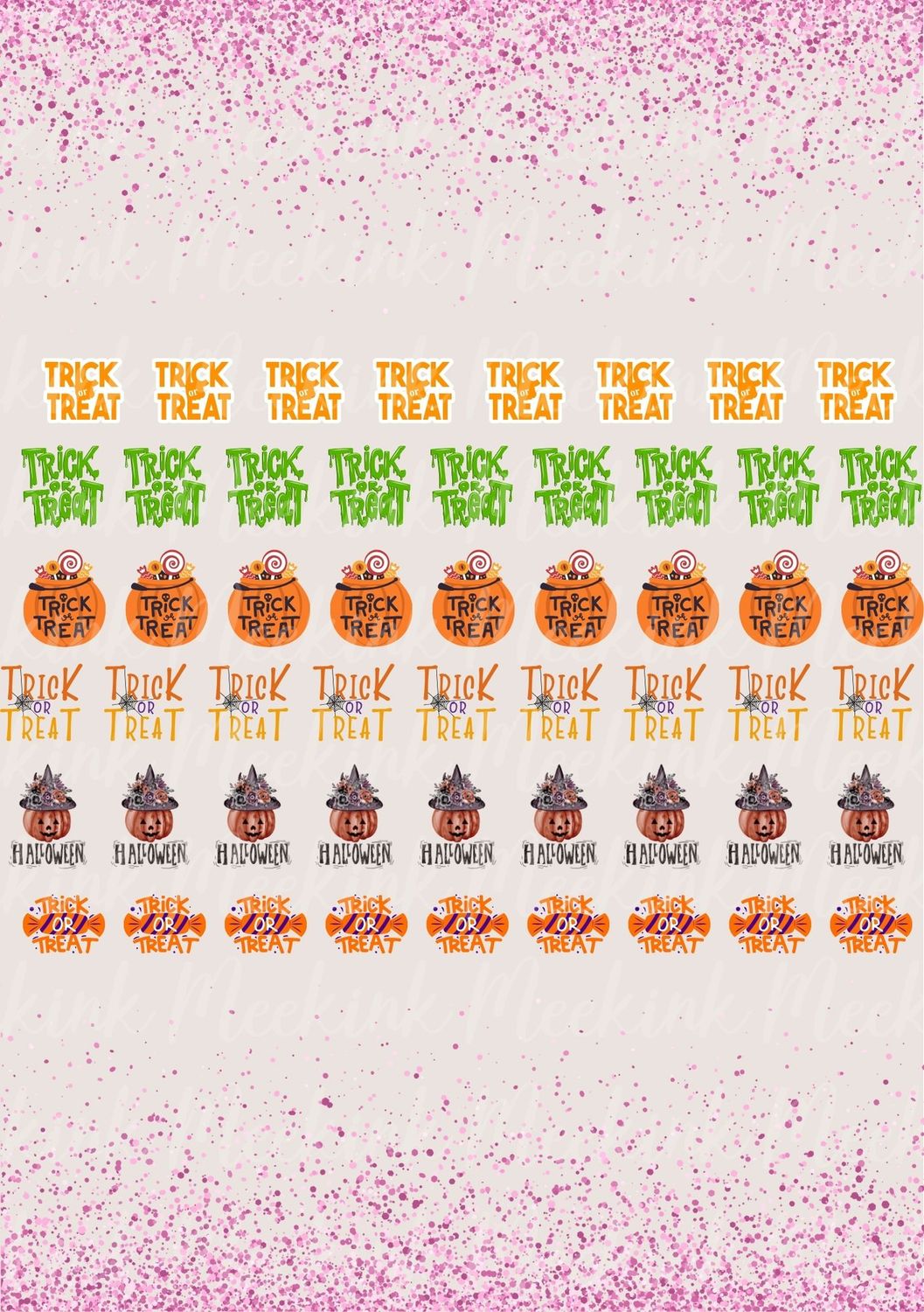 Halloween 1 A4 DTF Decals