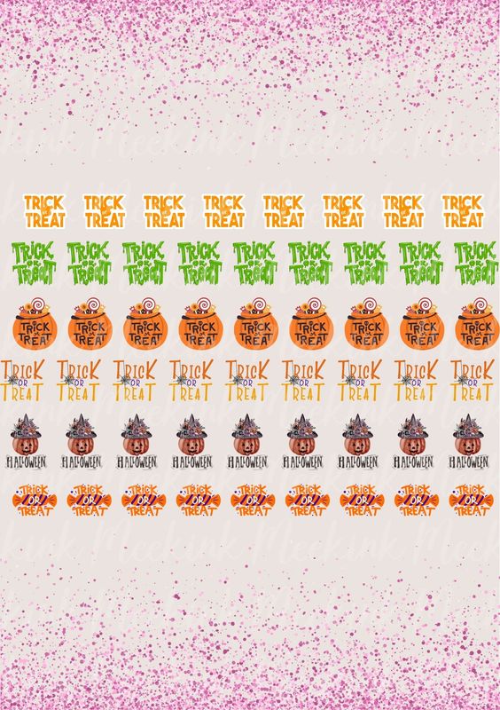 Halloween 1 A4 DTF Decals