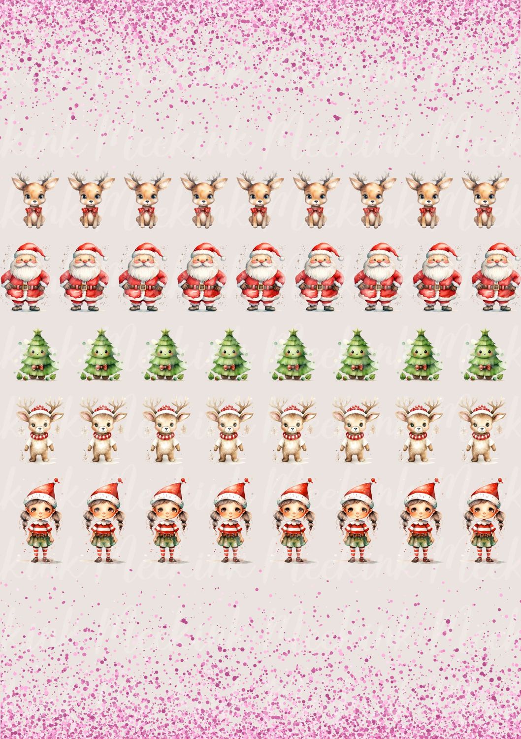 Christmas 4 A4 DTF Decals