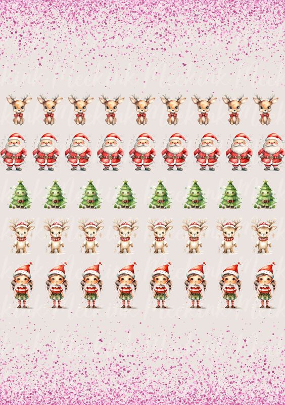 Christmas 4 A4 DTF Decals