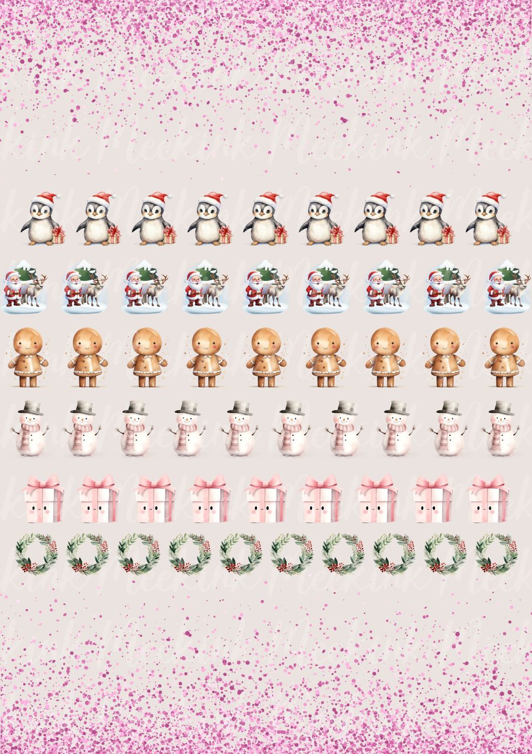 Christmas 2 A4 DTF Decals