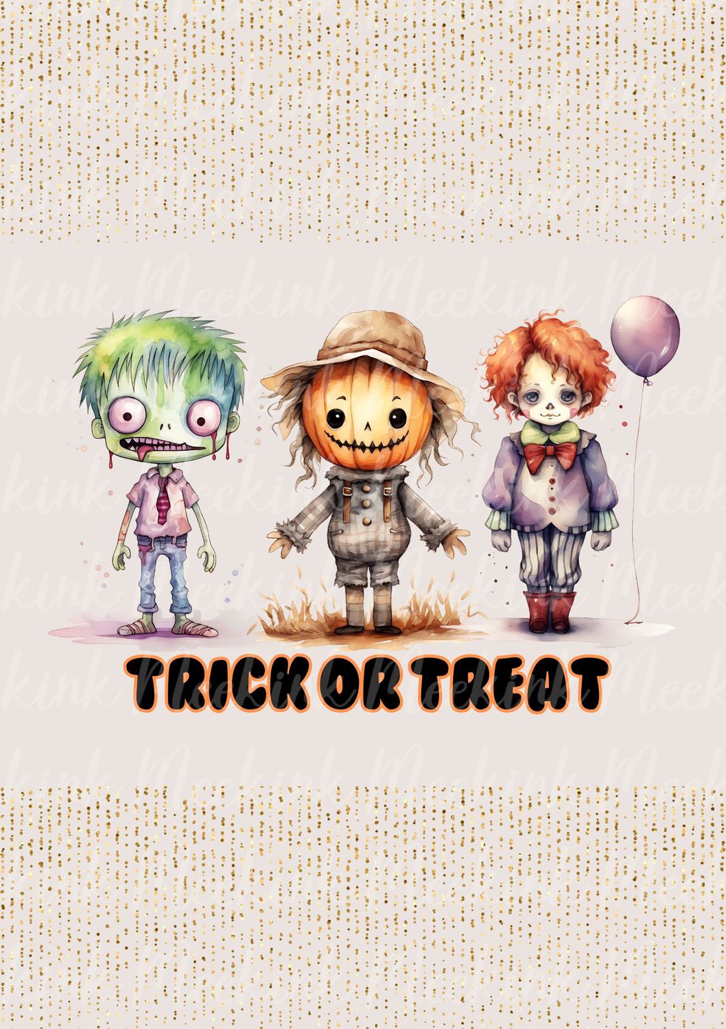 Trick Or Treat 2 UVDTF or DTF Decal