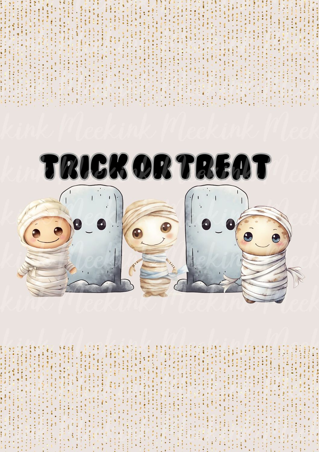Trick Or Treat 1 UVDTF or DTF Decal