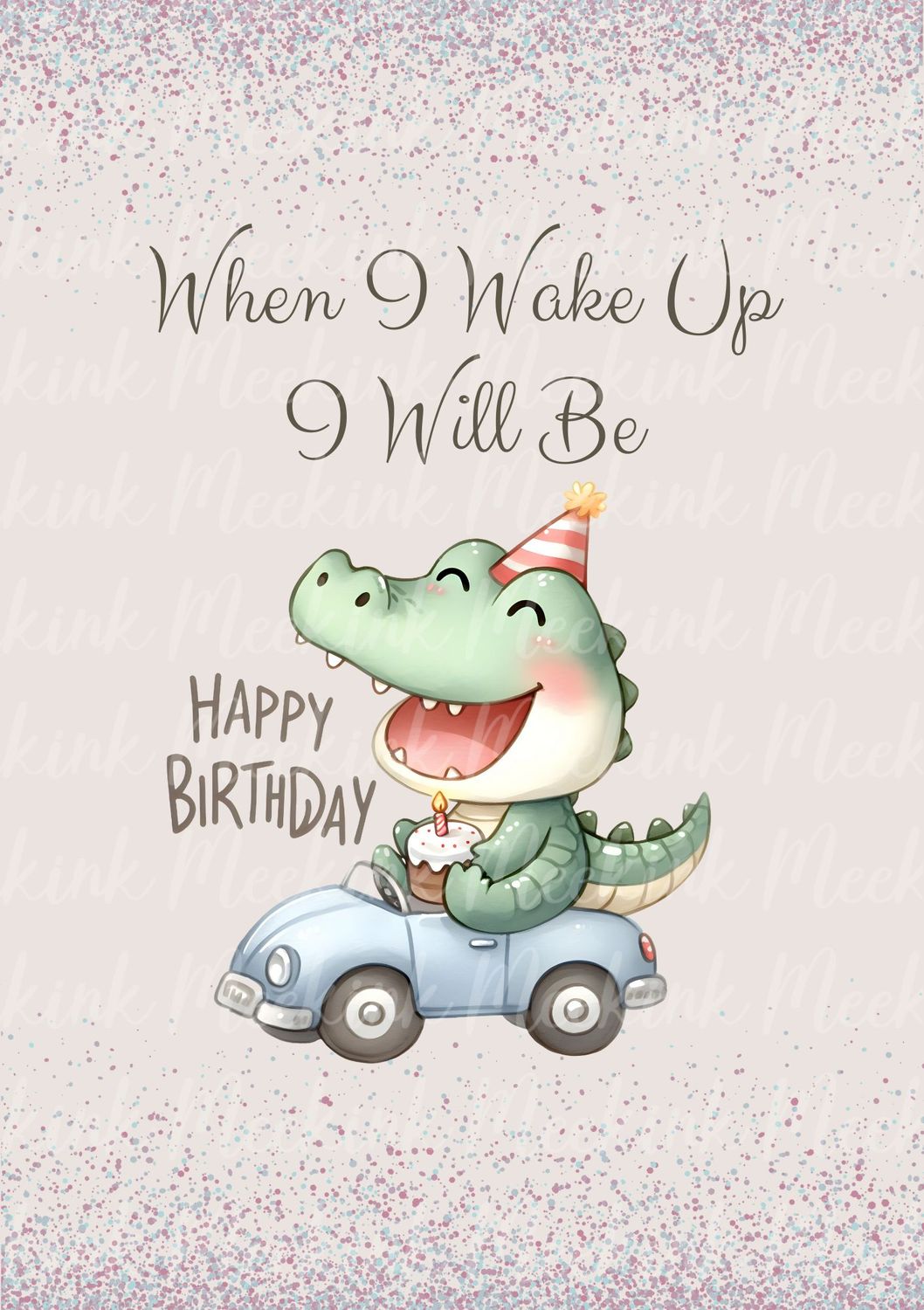 When I Wake Up Design 30 DTF DECAL
