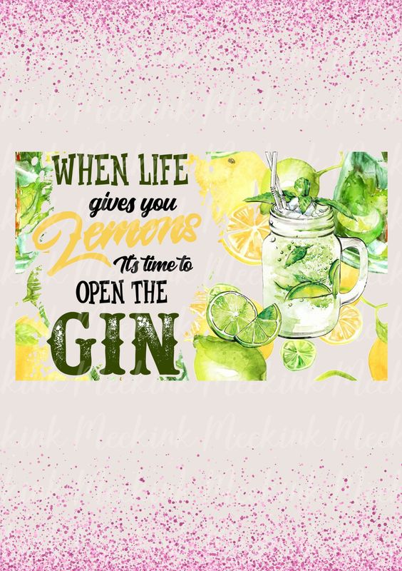 Lemon Gin 40 oz UVDTF Wrap