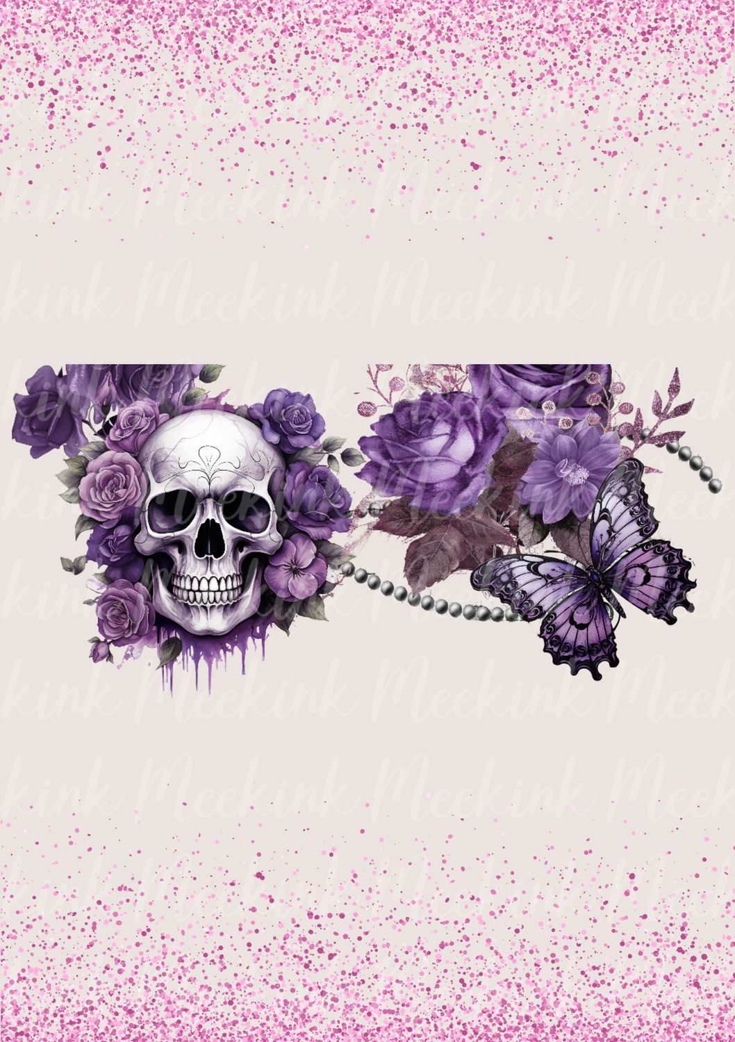 Purple Skull 40 oz UVDTF Wrap