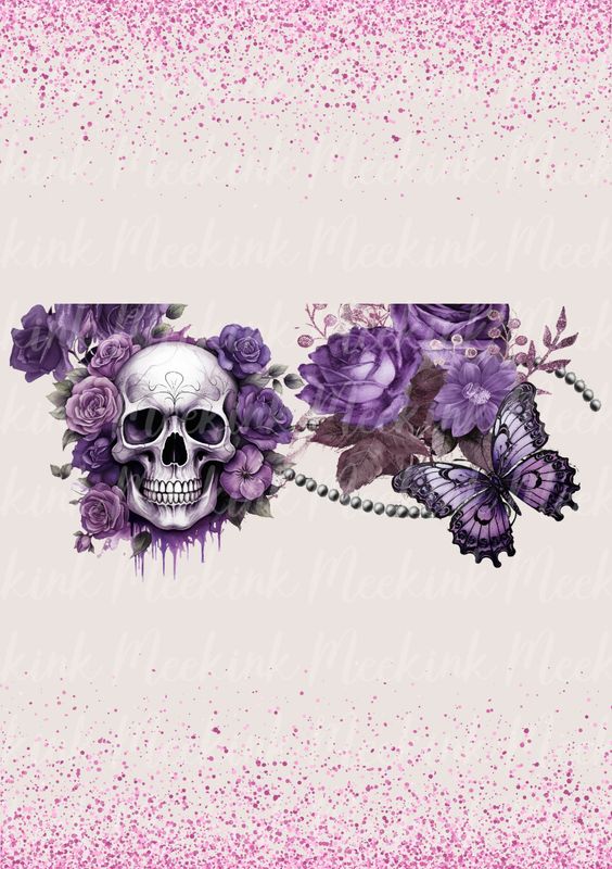 Purple Skull 40 oz UVDTF Wrap