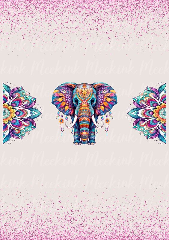 Elephant 40 oz UVDTF Wrap