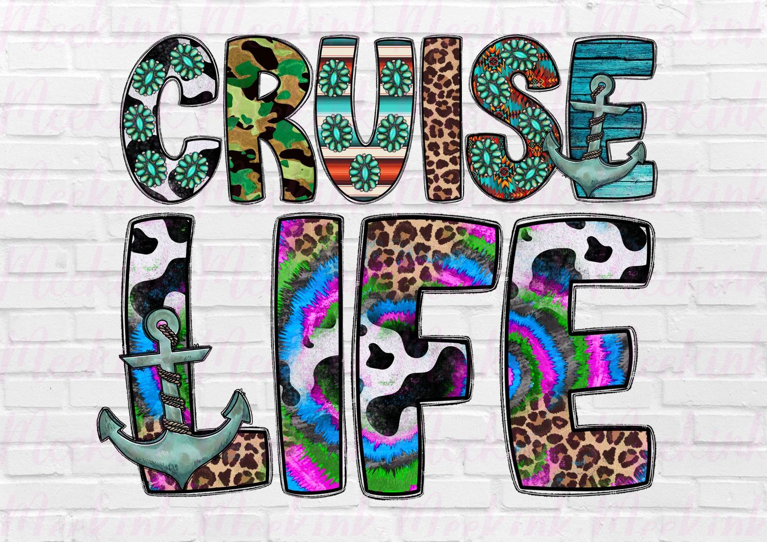 Cruise Life UVDTF or DTF Decal