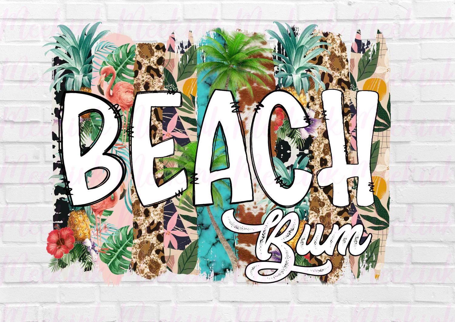 Beach Bum UVDTF or DTF Decal