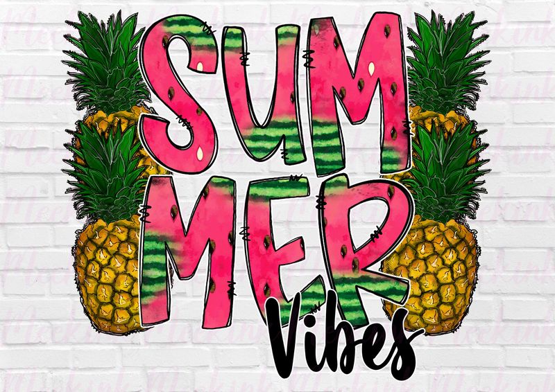 Summer Vibes 2 UVDTF or DTF Decal