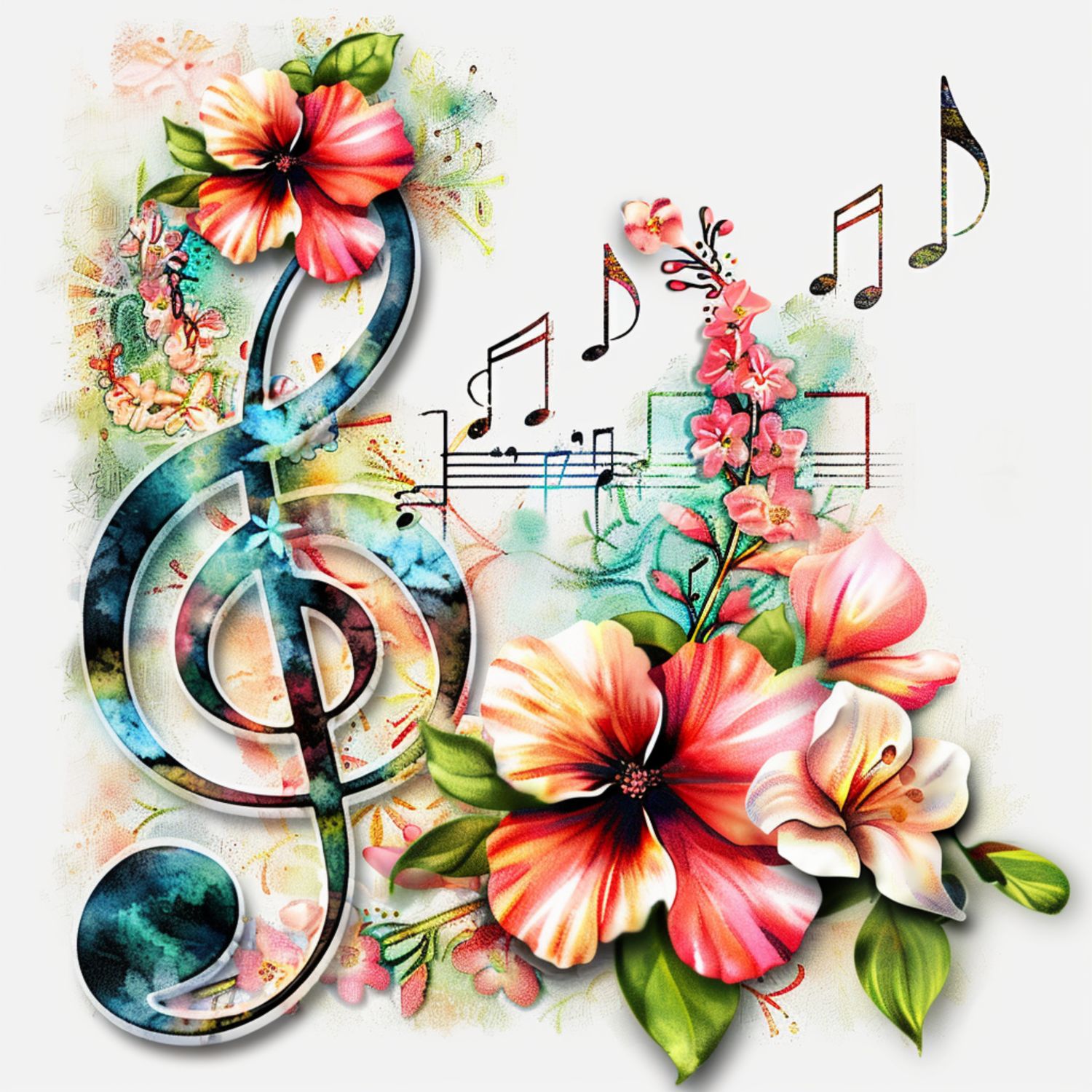 Musical Notes 2 UVDTF or DTF Decal