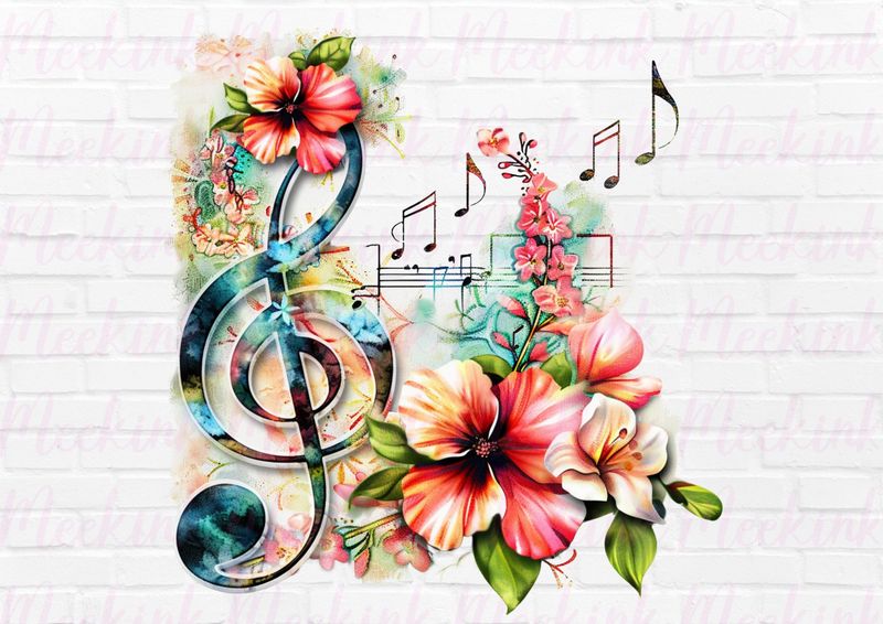 Musical Notes 3 UVDTF or DTF Decal