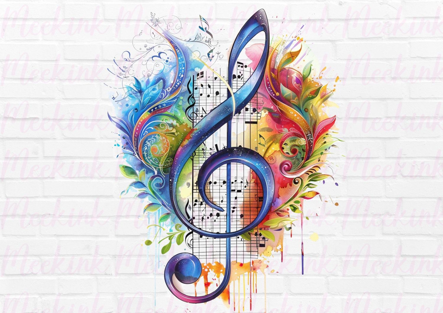 Musical Notes 8 UVDTF or DTF Decal