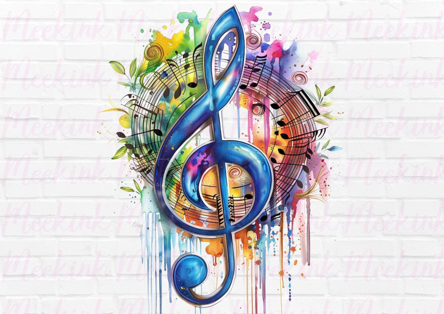 Musical Notes 6 UVDTF or DTF Decal