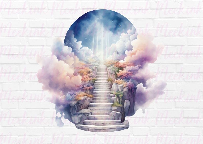 Stairs To Heaven 2 UVDTF or DTF Decal