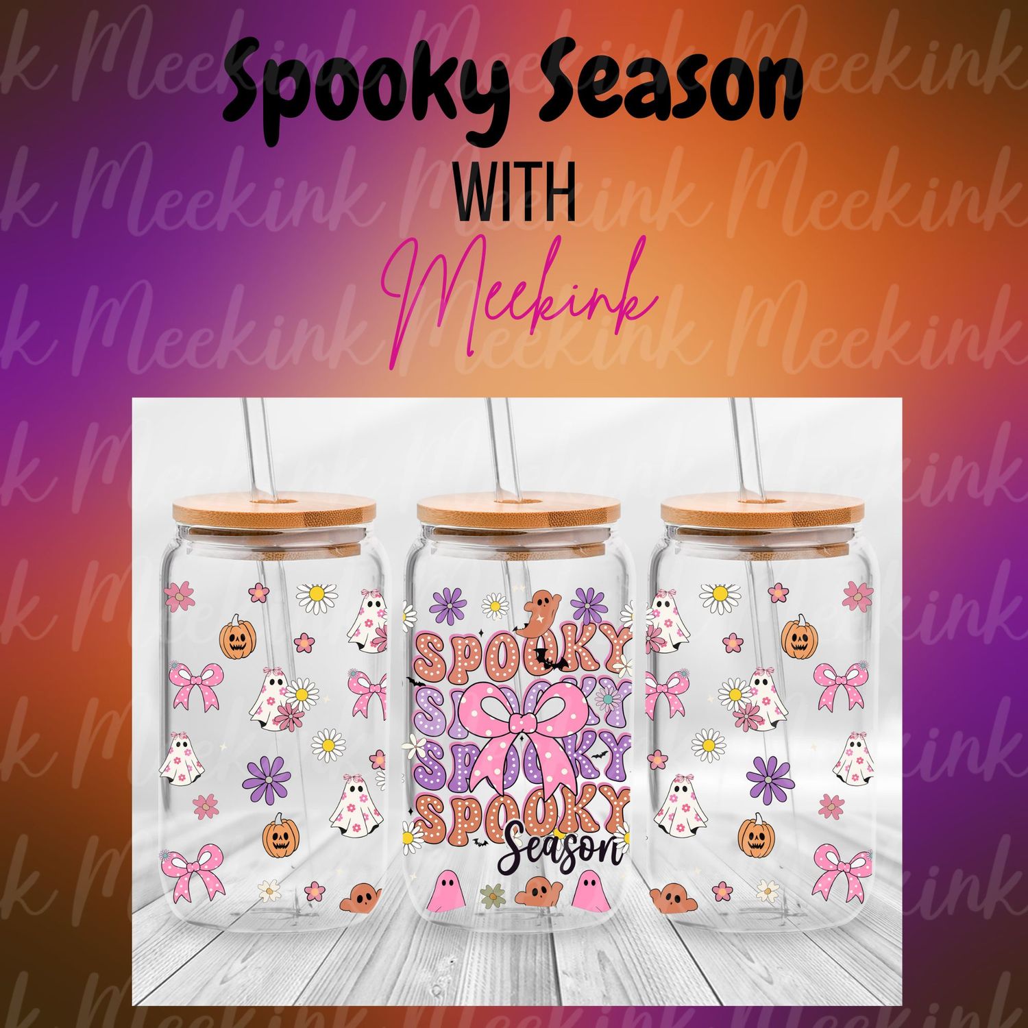 16oz Spooky Season 71 UVDTF Wrap