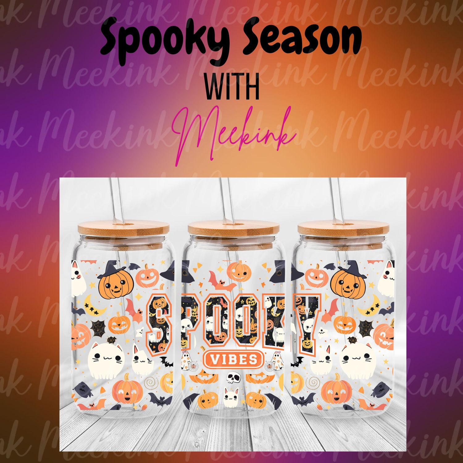 16oz Spooky Season 93 UVDTF Wrap