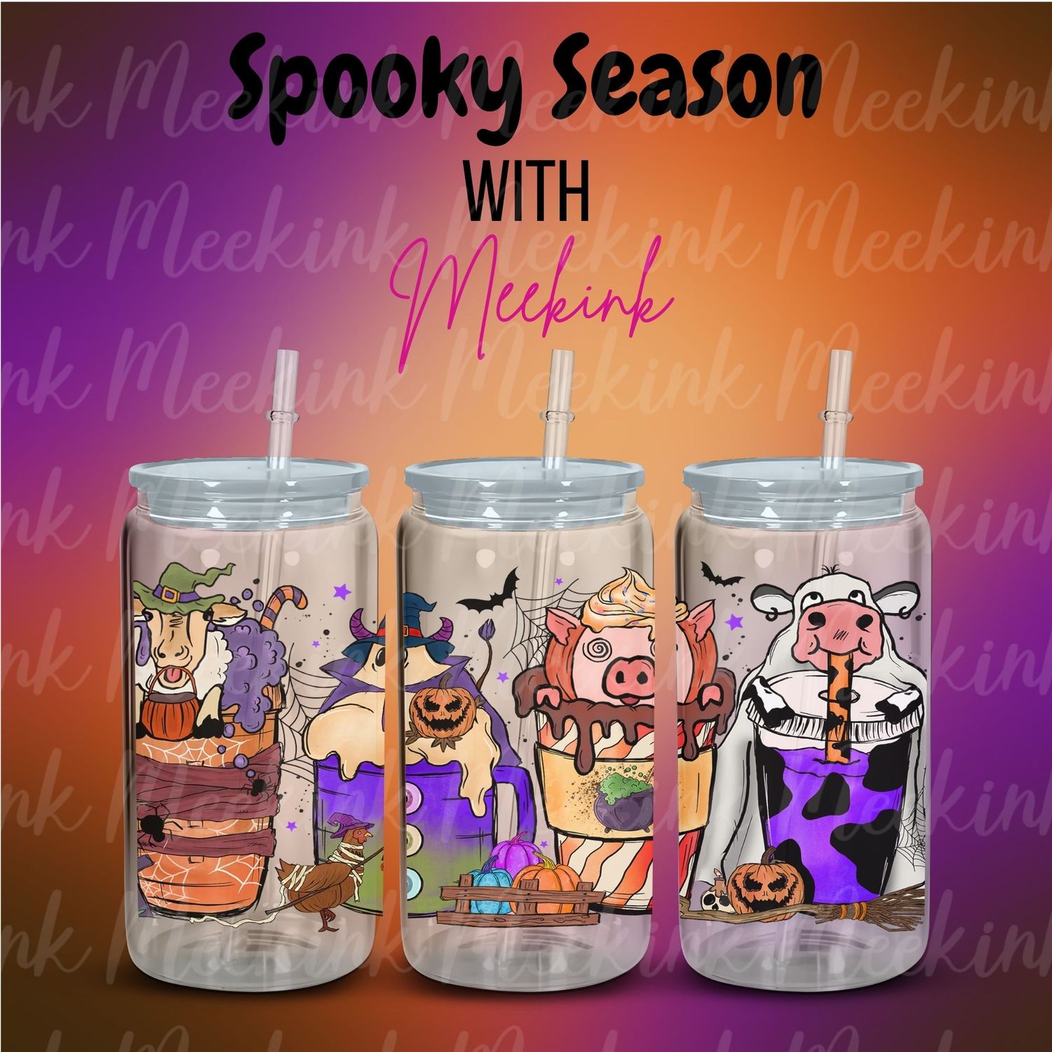 16oz Spooky Season 61 UVDTF Wrap
