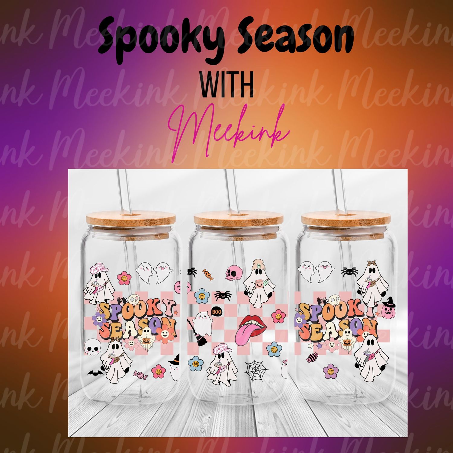 16oz Spooky Season 69 UVDTF Wrap