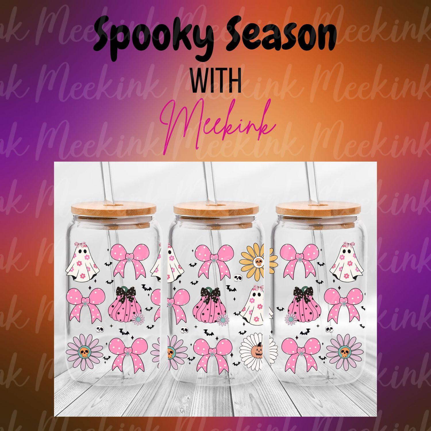 16oz Spooky Season 74 UVDTF Wrap