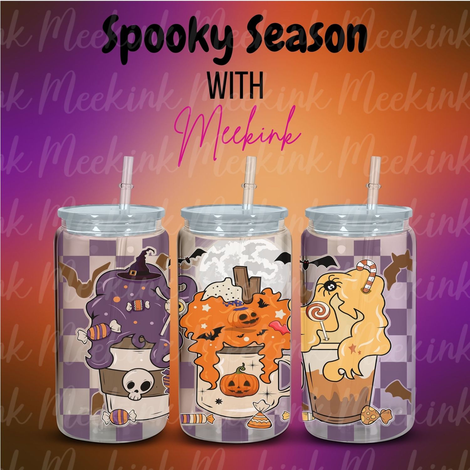16oz Spooky Season 50 UVDTF Wrap