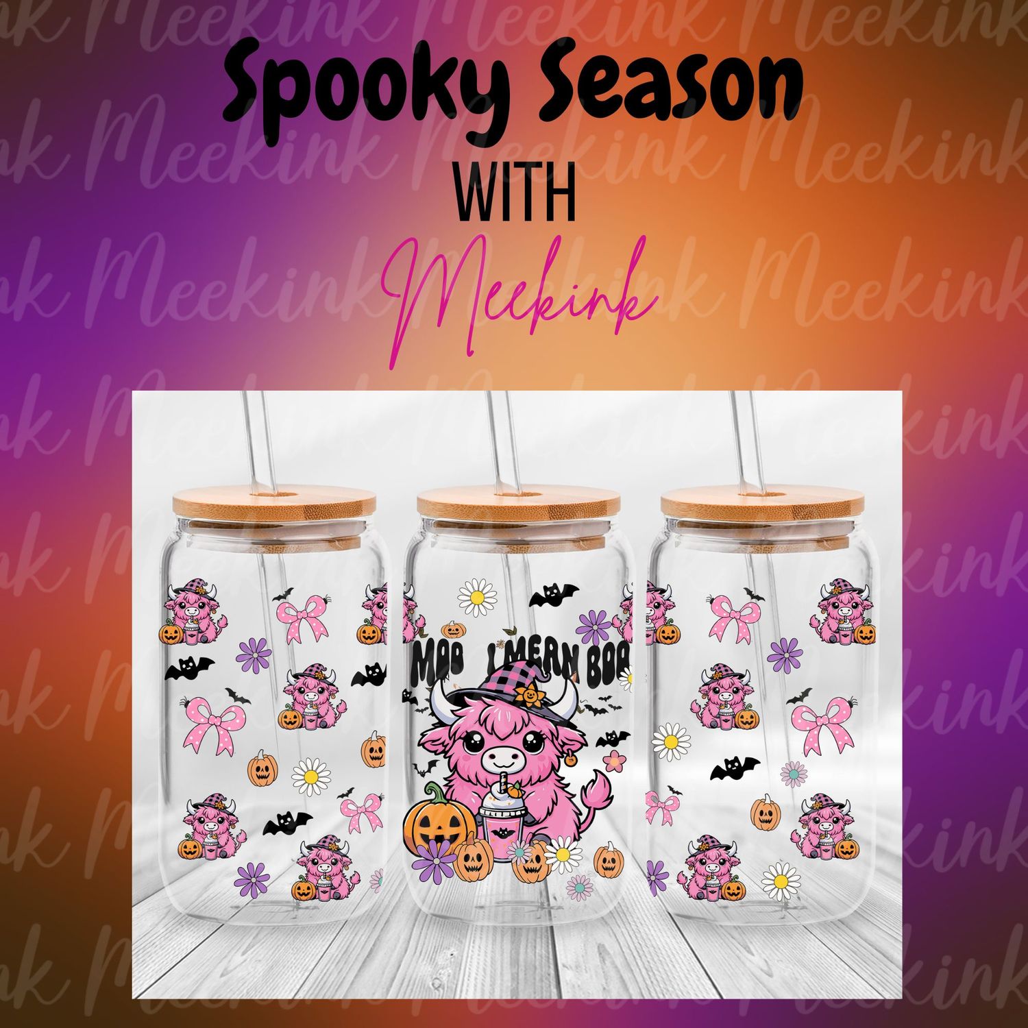 16oz Spooky Season 82 UVDTF Wrap
