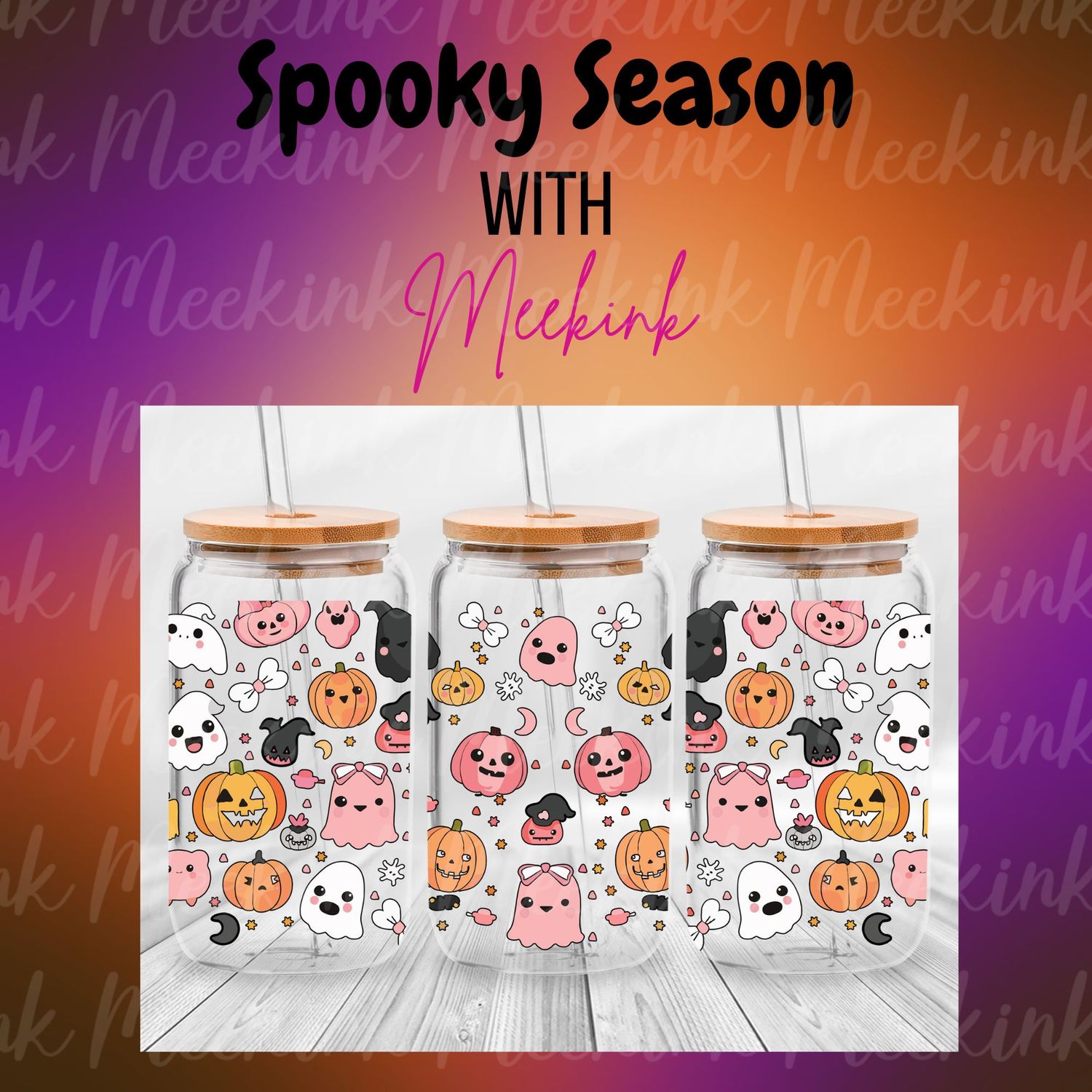 16oz Spooky Season 89 UVDTF Wrap