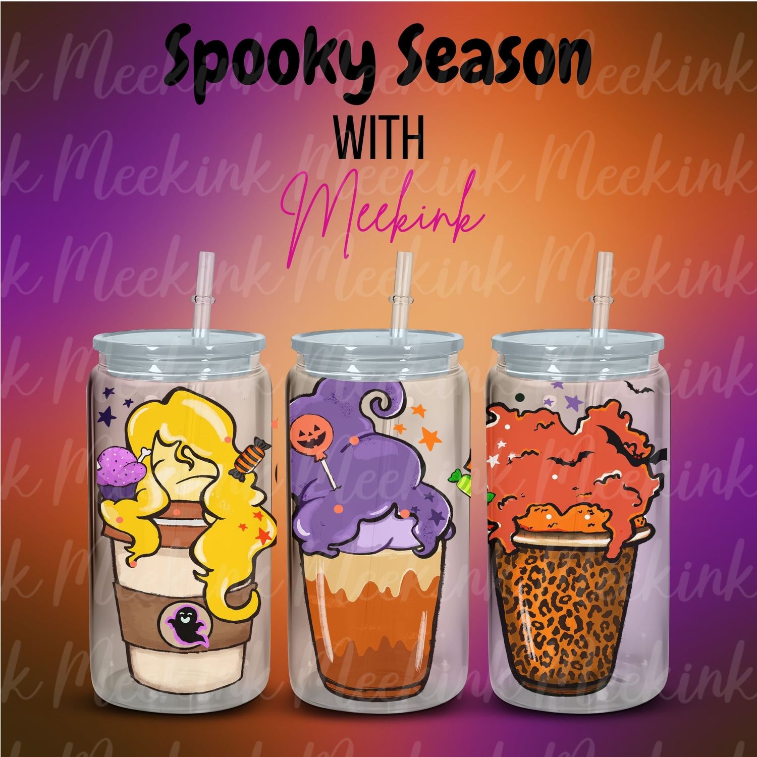 16oz Spooky Season 62 UVDTF Wrap