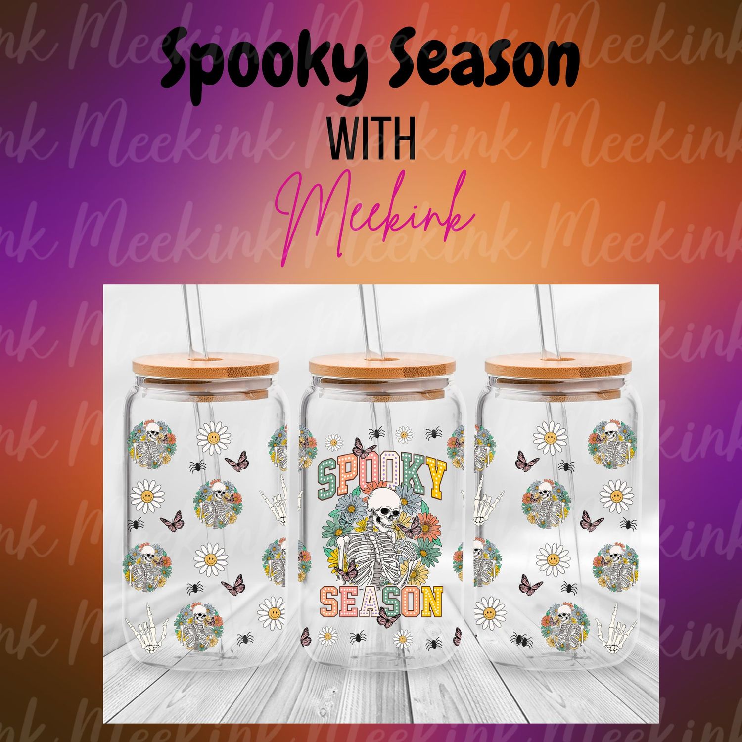 16oz Spooky Season 70 UVDTF Wrap