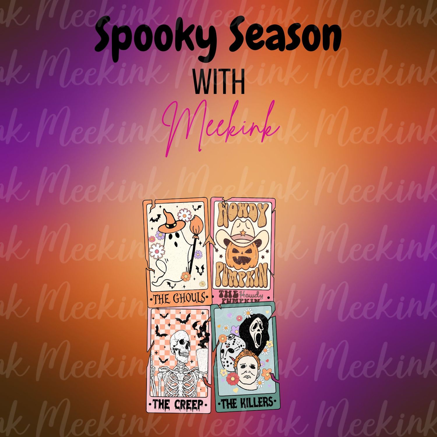 Spooky Season Decal 8 UVDTF or DTF