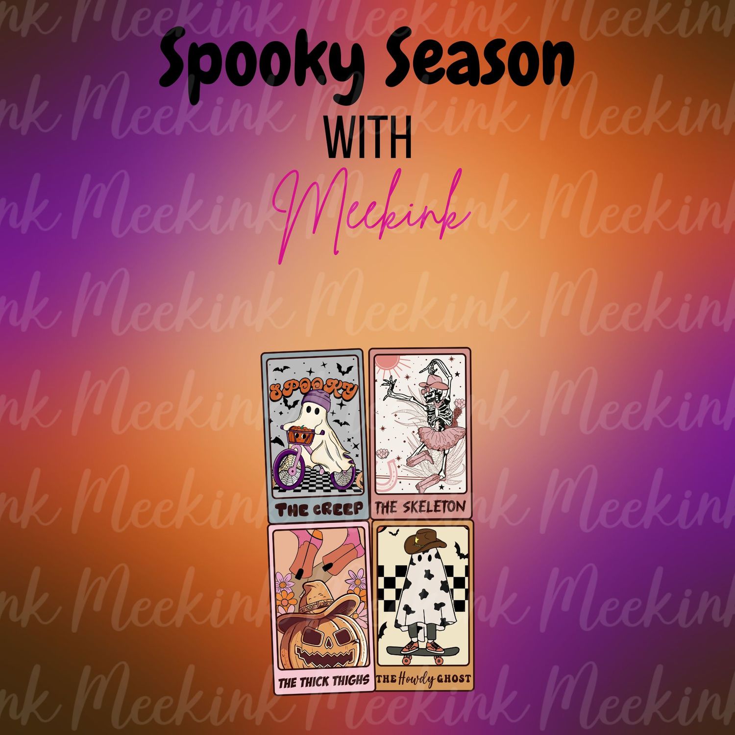 Spooky Season Decal 6 UVDTF or DTF