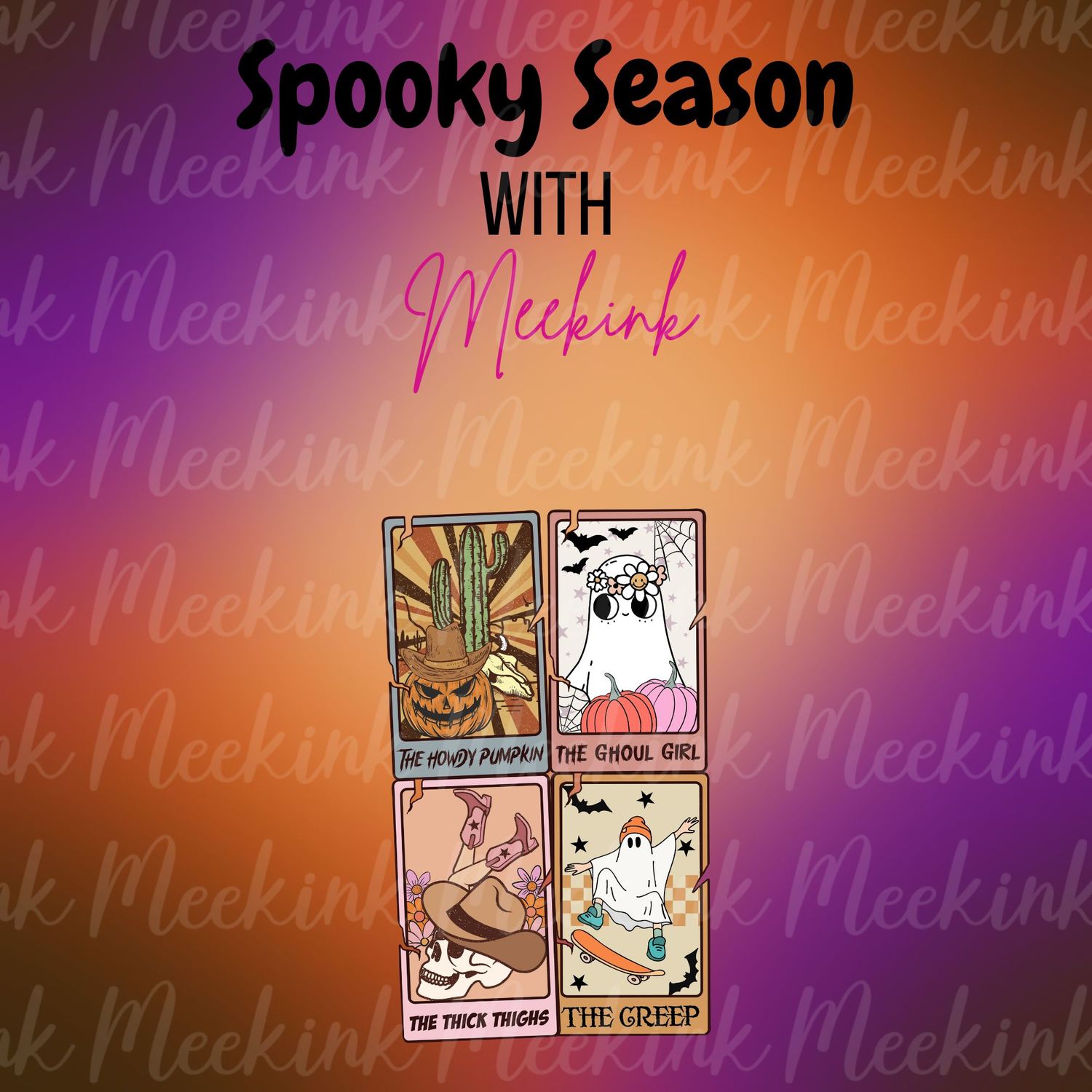 Spooky Season Decal 7 UVDTF or DTF