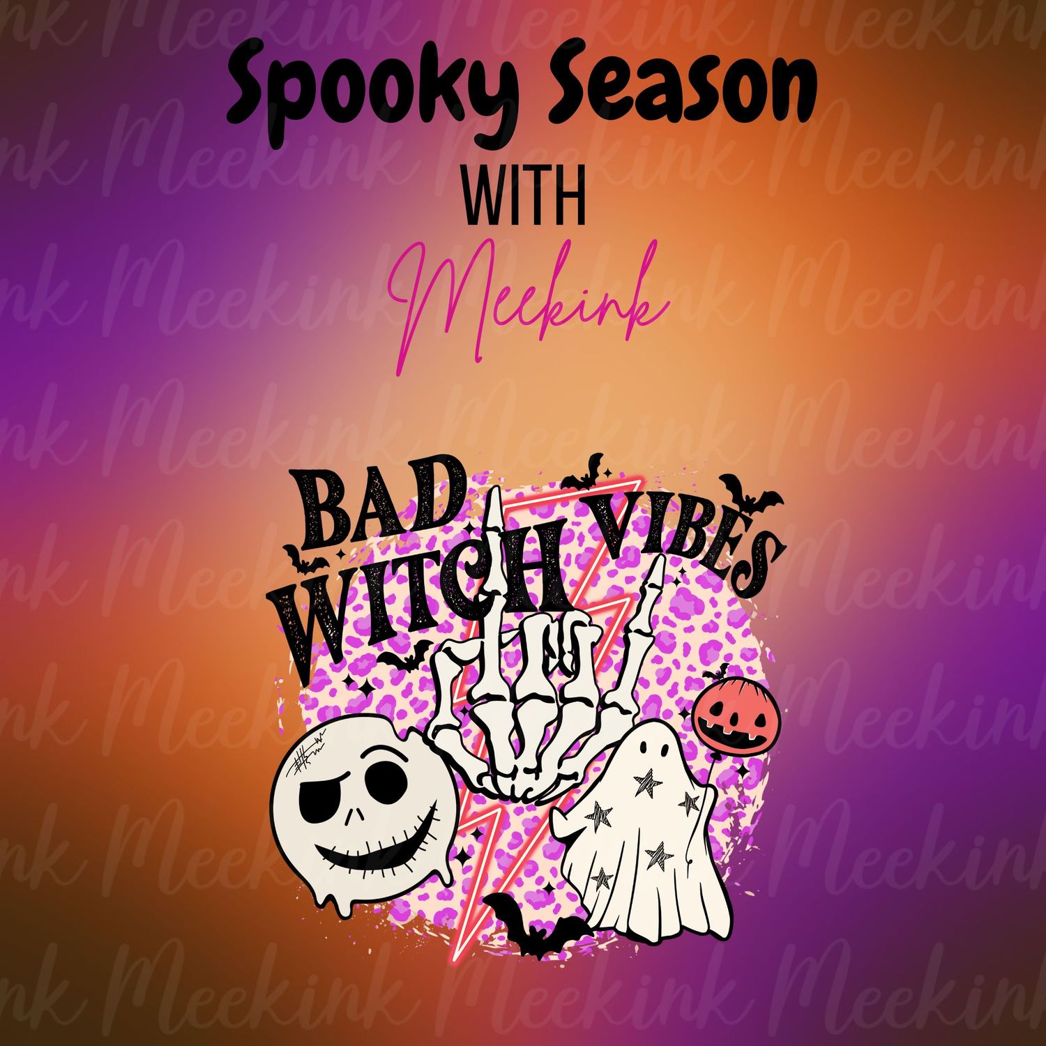 Spooky Season Decal 85 UVDTF or DTF