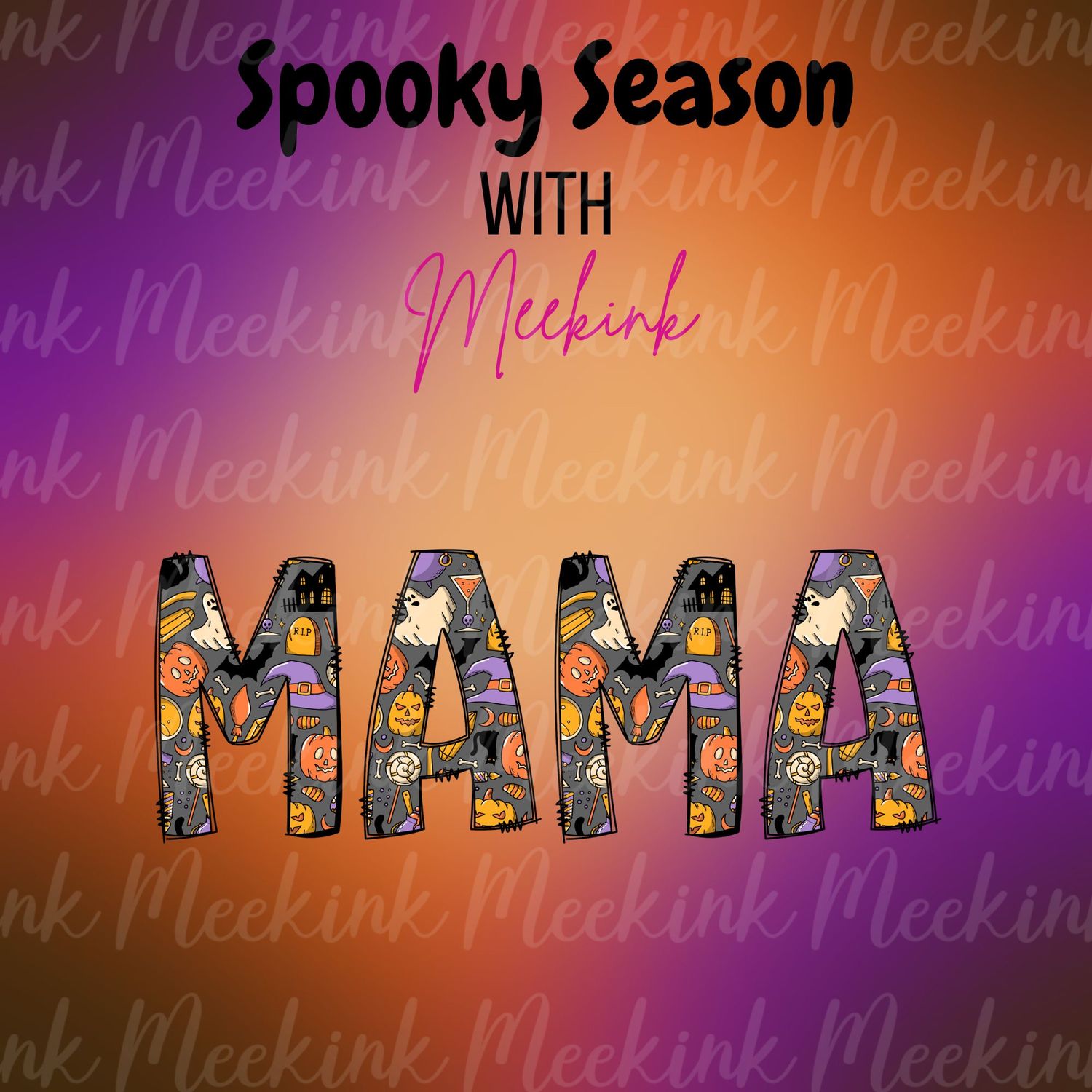 Spooky Season Decal 44 UVDTF or DTF