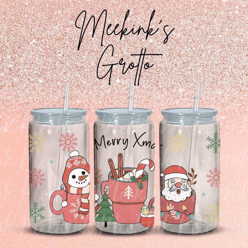 16oz Christmas Wrap 2 UVDTF