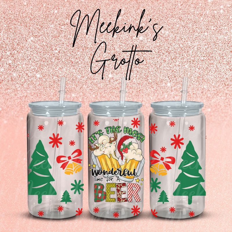 16oz Christmas Wrap 55 UVDTF